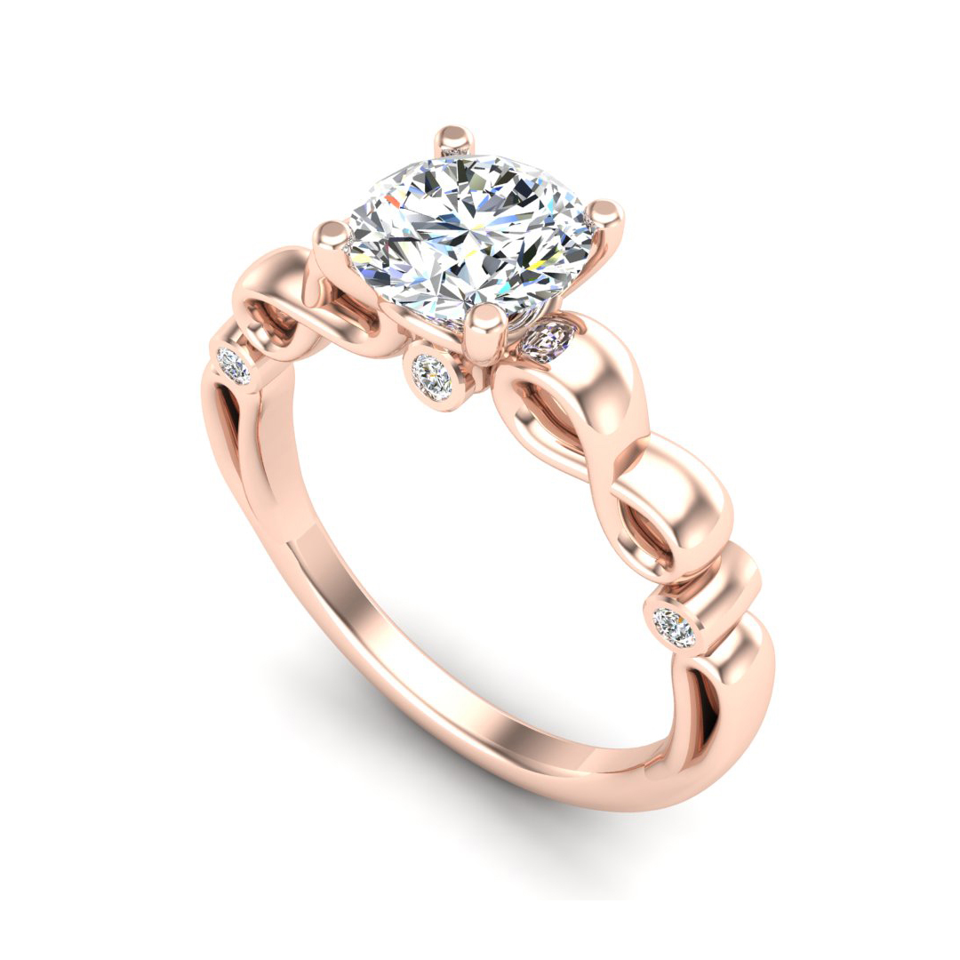 Ellieana Infinity Solitaire Engagement Ring